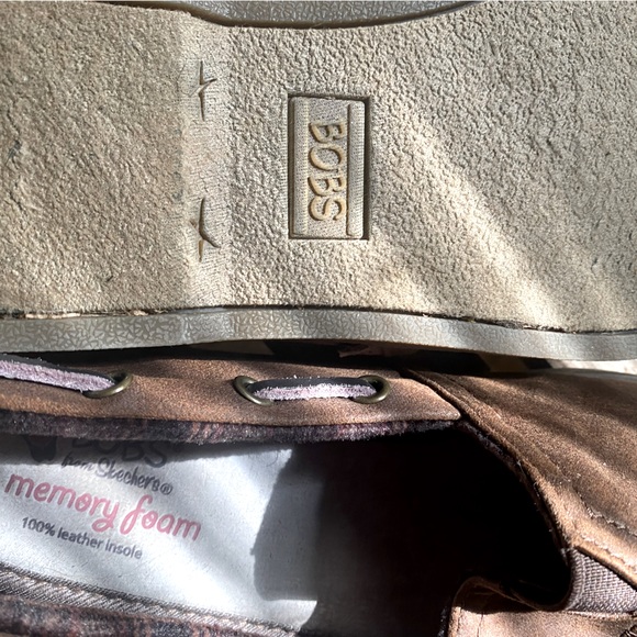 Faux Brown Leather Bobs - Picture 2 of 4